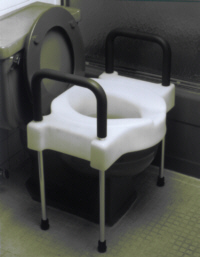 Toilettensitzerhöhung mit Stützvorrichtung