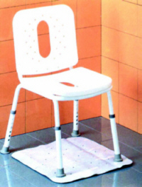 Duschhocker mit Rückenlehne